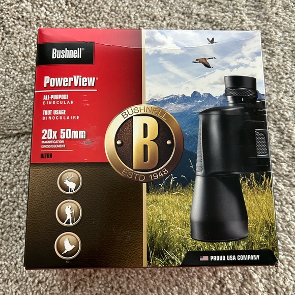 NEW Bushnell 132050 PowerView 20x50mm Prism Binoculars - Picture 1 of 15